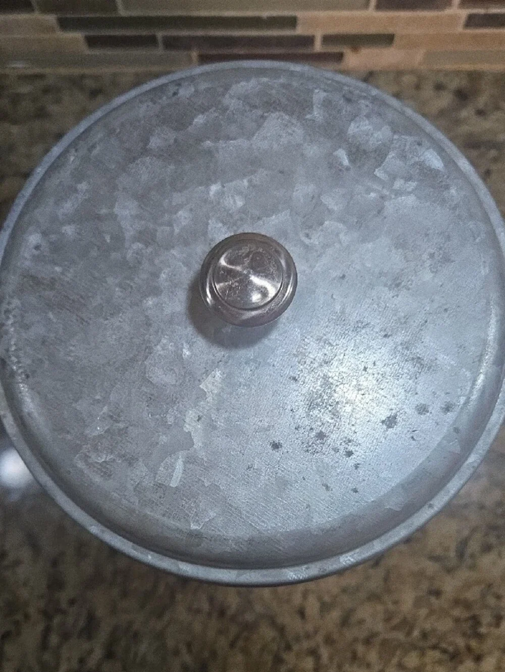 American Atelier Silver & Copper Pet Food Canister